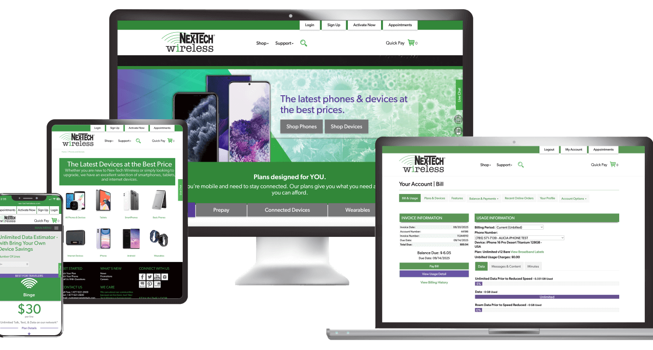 Nex-Tech Wireless mockup