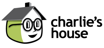 green & grey Charlie's House logo
