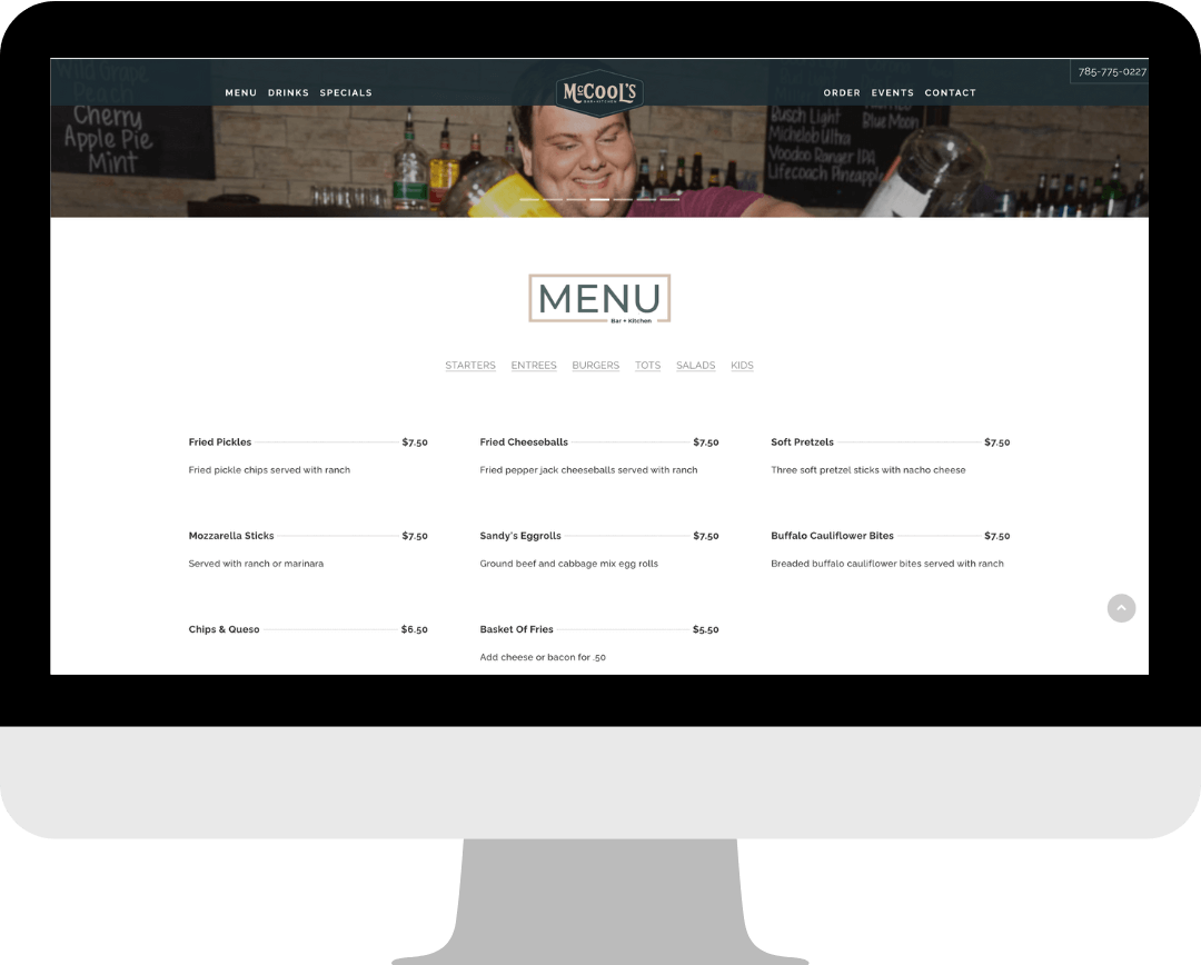 Preview of McCool's Website 