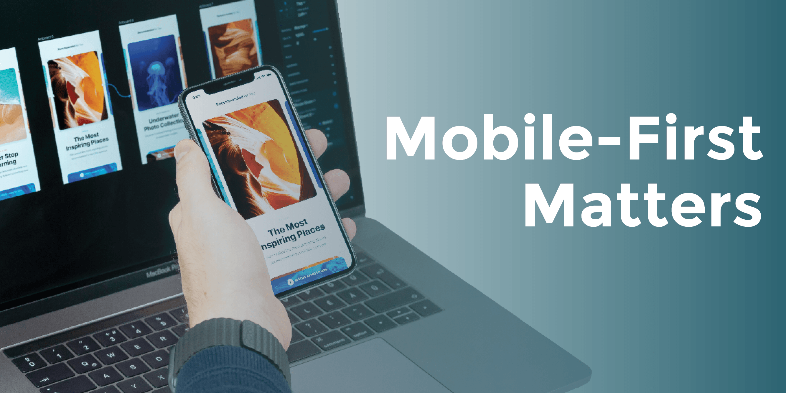 Website viewed on a mobile device and computer screen