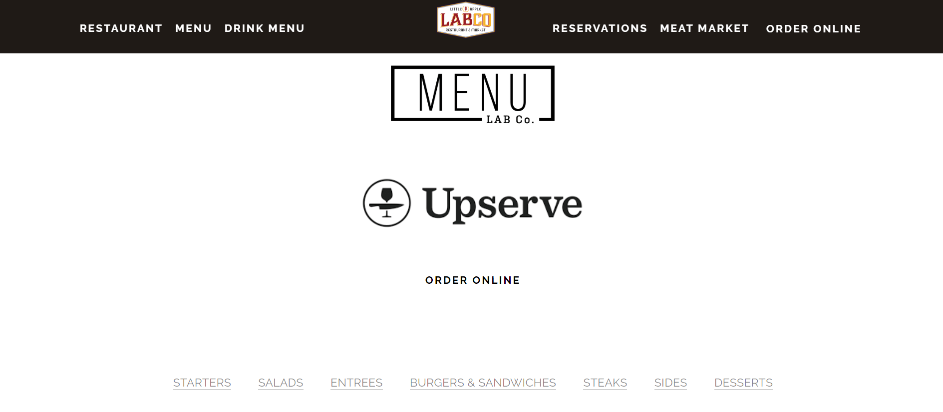 LABCo Website Menu